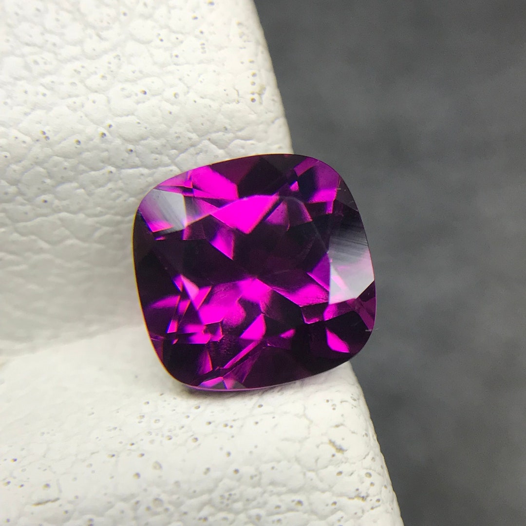Purple Rhodolite Garnet: 1.00 Carat Cushion Cut, January Birthstone - Etsy