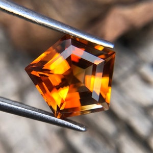 Natural Citrine, 10.5 MM Citrine Pentagon Shape, November Birthstone, 3.30 Carat Citrine, Step Cut Citrine, Citrine For jewellery.