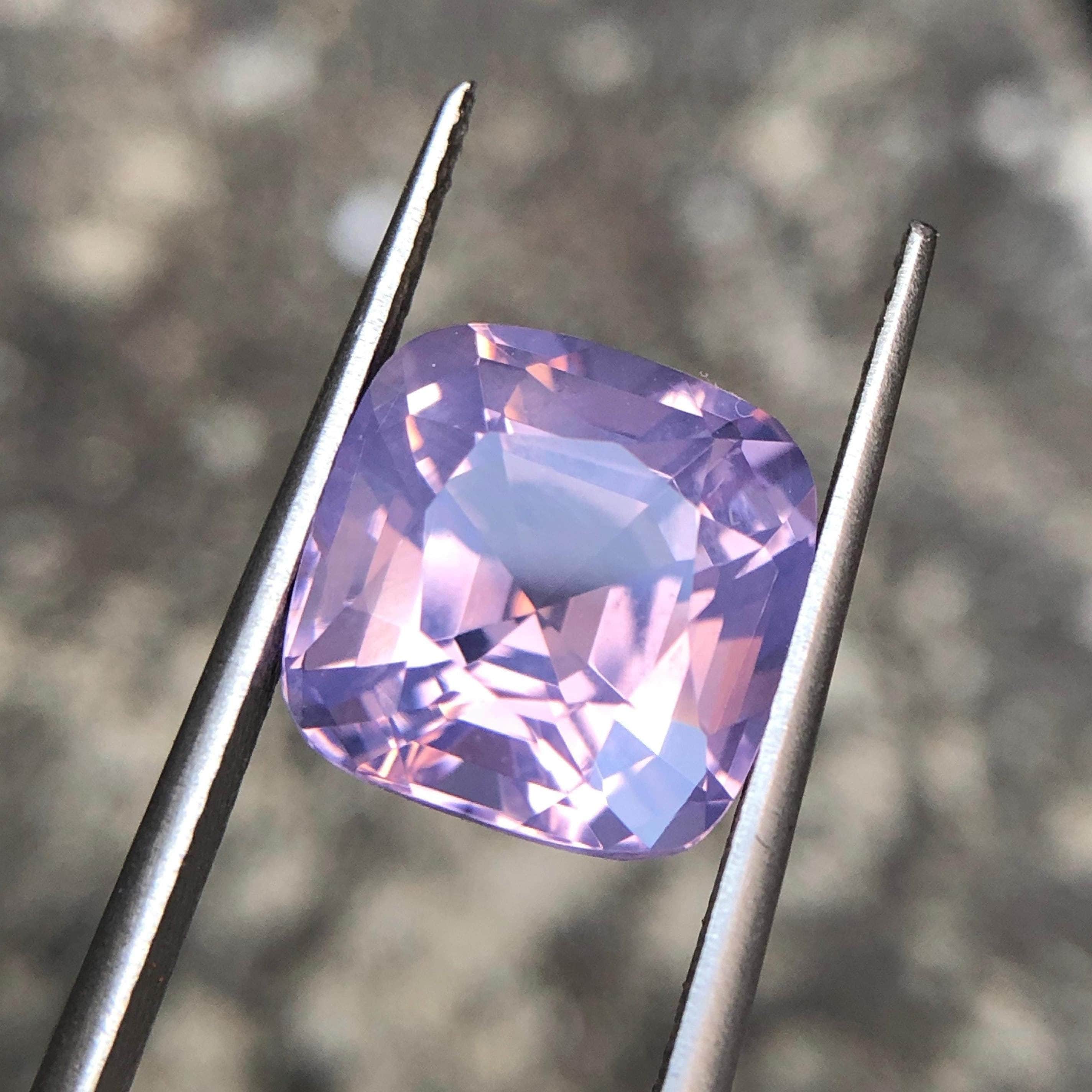 5.85 Carat Lavender Quartz: Untreated Old Mine Cut Cushion, 10.5mm