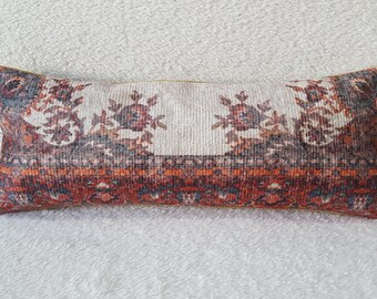 Ethnic Kilim Pillow , Aztec Pillow Cover , Turkish Pillow Cover , Ethnic Kilim Pillow , Carpet Pillow Cover , Lumbar Cushions