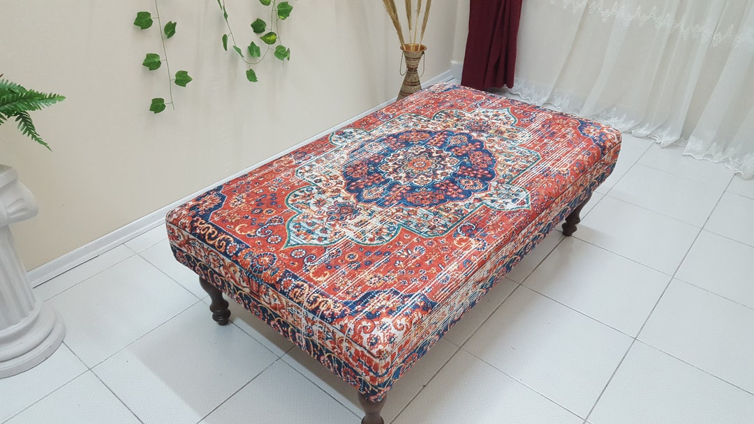 Extra Large Ottoman , Large Bohemian Pouf , Natural Coffee Table ...