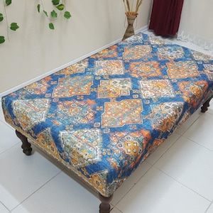 Vintage Ottoman Rug , Decorative Rug Bench , Kilim Bench Ottoman , Low Coffee Table , Round Ottoman Table , Turkish Rug Ottoman