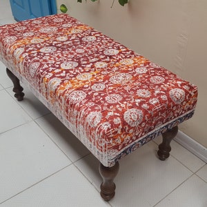 Unique Coffee Table , Vintage Rug Bench , Boho Bedroom Bench , Design Coffee Table , Handmade Footstool , Kilim Coffee Table