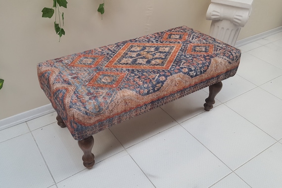 Upholstered Ottoman Long Coffee Table Boho Ottoman Table