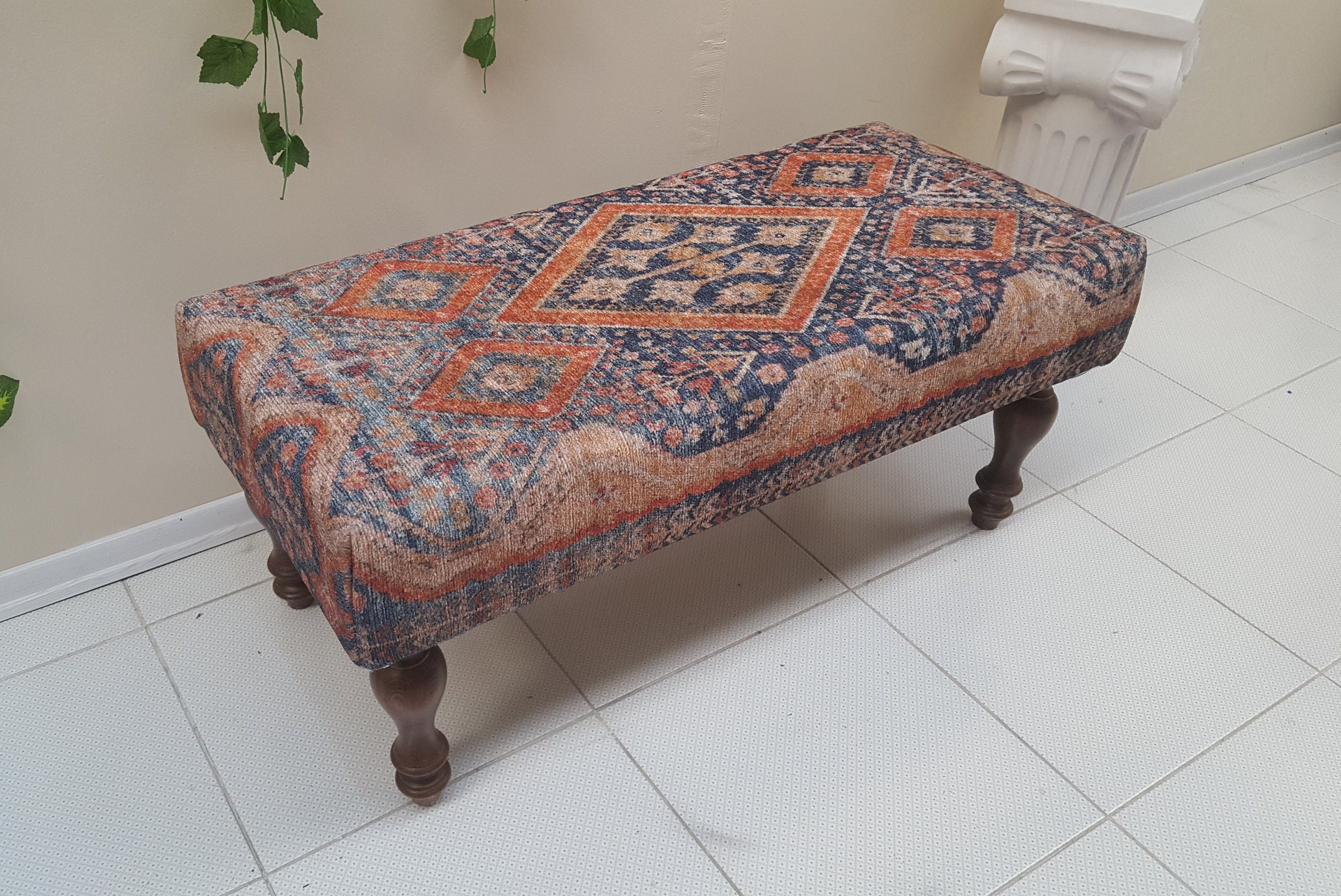 Rug ottoman shop coffee table