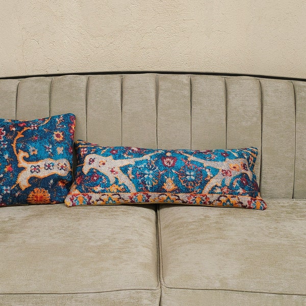 Bed Kilim Pillow , Vintage Pillow Sham , Turkish Kilim Pillow , Striped Pillow , Printed Pillow , Oriental Pillow , Lumbar Pillow Covers