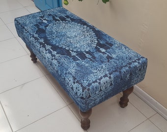 Side Table , Round Ottoman Table , Bench Seat , Bedroom Kilim Bench , Ottoman Vintage Pouf , Bohemian Pouf, Turkish Ottoman, Ottoman Storage