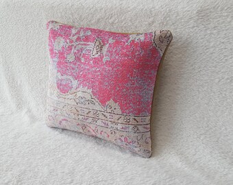 Large Floor Cushion , Kilim Pillow 16x16 , Floral Cushion Cases , Cushion Kilim Cover , Christmas Gift , Boho Cushion Pillow