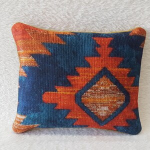 Large Kilim Pillow , Kilim Pillow Cover , Handmade Pillow , Decorative Pillow , Contemporary Pillows , Boho Kilim Lumbar , Bed Kilim Pillow