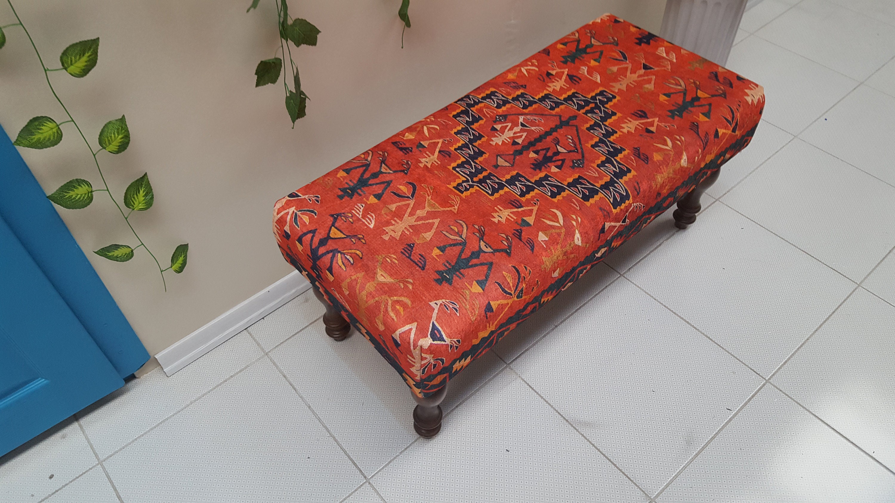 Furniture Benches & Trunks Home & Living Ottoman Vintage Pouf Dining