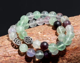 Fluorite Bracelet For Women | Healing Bracelet | Beads Bracelet | Gemstone Beads Friendship Bracelet | Boho & Minimalist Bracelet For Her |