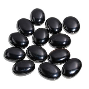 Black Onyx Oval Cabochon Lot – 500 Carats | 13 Pcs Natural Loose Gemstones | Smooth Polished Onyx for Jewelry Making | Wholesale Gemstone
