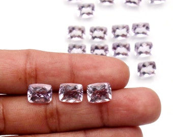 Natural Amethyst Gemstone For Jewelry Making |8x10 MM Octagon Shape Faceted Amethyst |Pink Calibrated Amethyst February Birthstone 5 Piece