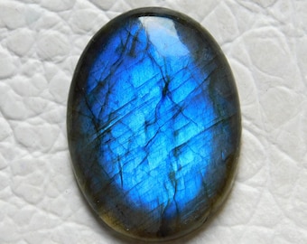 Labradorite Cabochon Gemstone For Jewelry Making | 31x23 mm Oval Shape Flat back Loose Labradorite Cabochon | AAA Grade Loose Stone 40.25 Ct