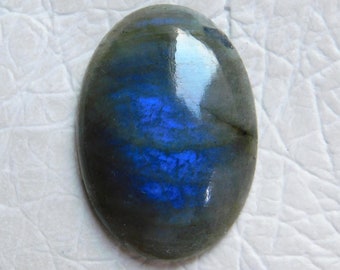 Labradorite Cabochon Gemstone For Jewelry Making | 37x26 mm Oval Shape Flat back Labradorite Loose Cabochon | Blue Fire Labradorite 57.15 Ct