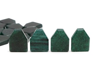 Wholesale Lot Natural Aventurine Gemstone For Jewelry Making |Green Aventurine| 24x19 mm Fancy Shape Both Side Flat Loose Cabochon, 4 Pcs