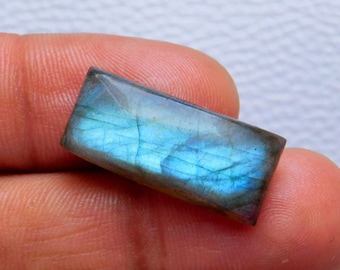 Natural Labradorite Cabochon Gemstone For Jewelry Making | 23x10 mm Cushion Shape Labradorite Freeform Cabochon For Pendant Making 14.80 Ct