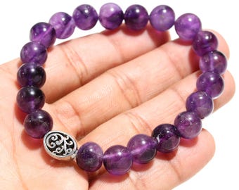 Bracciale Ametista / Gioielli Ametista / Bracciale Ametista Per Lei / Bracciale Pietre Preziose / Bracciale Perline / Bracciale Perline / Bracciale Curativo /