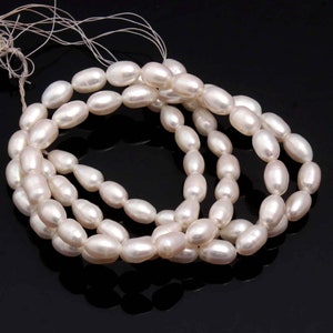 Mother of Pearl Cabochon | Center Drilled Pearl | Size 12X8 mm,Top Quality Pearl Tear Drop Beads White Pearl | Small Seed Baroque Rice Pearl