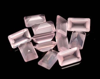 Rose Quartz Faceted Cut Gemstone For Jewelry Making | 16x10 mm Octagon Shape Loose Pink Gemstone For Pendant Making | 3 Piece