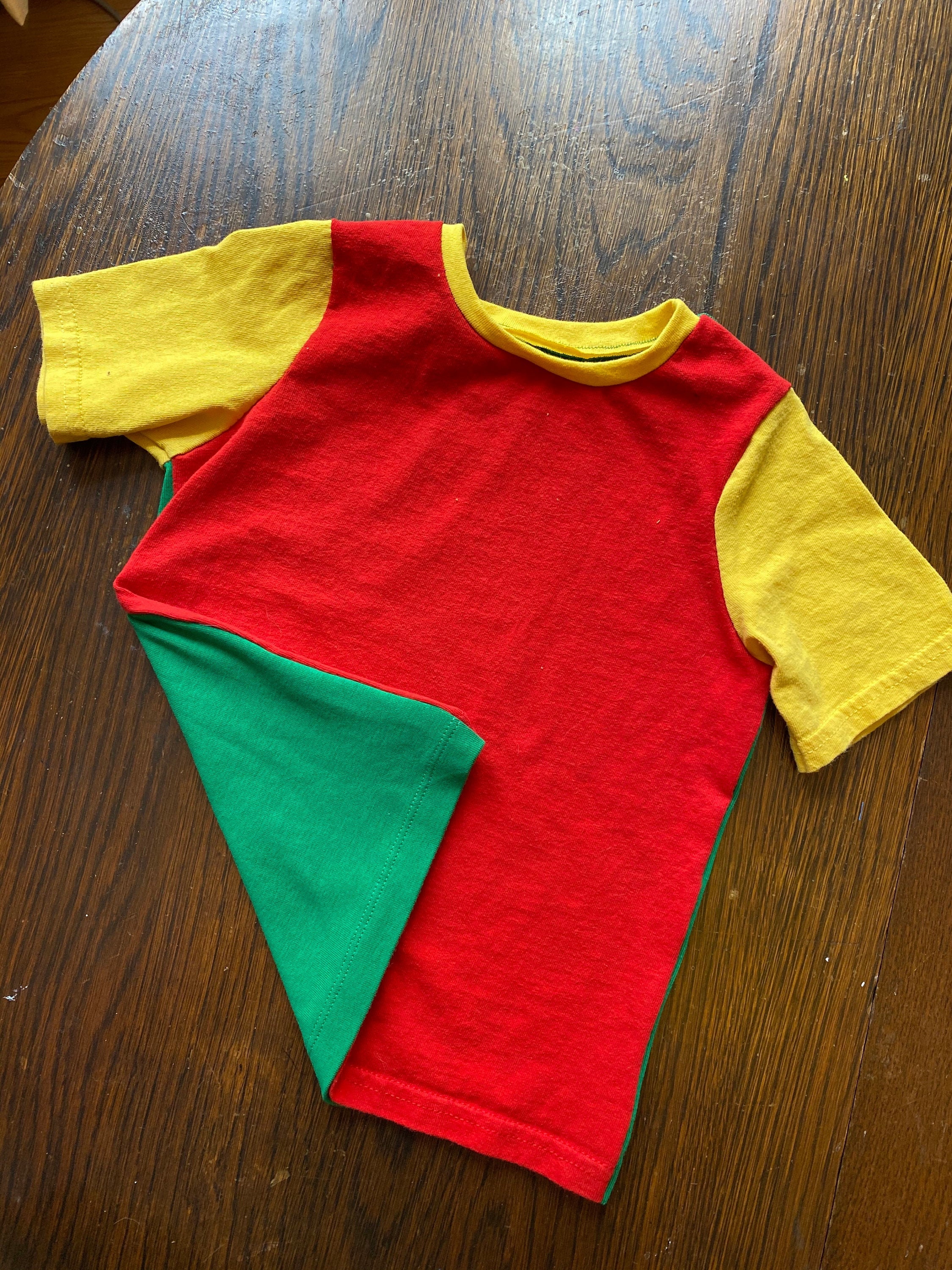 Kids Multi-colour T-shirt red Green Yellow - Etsy
