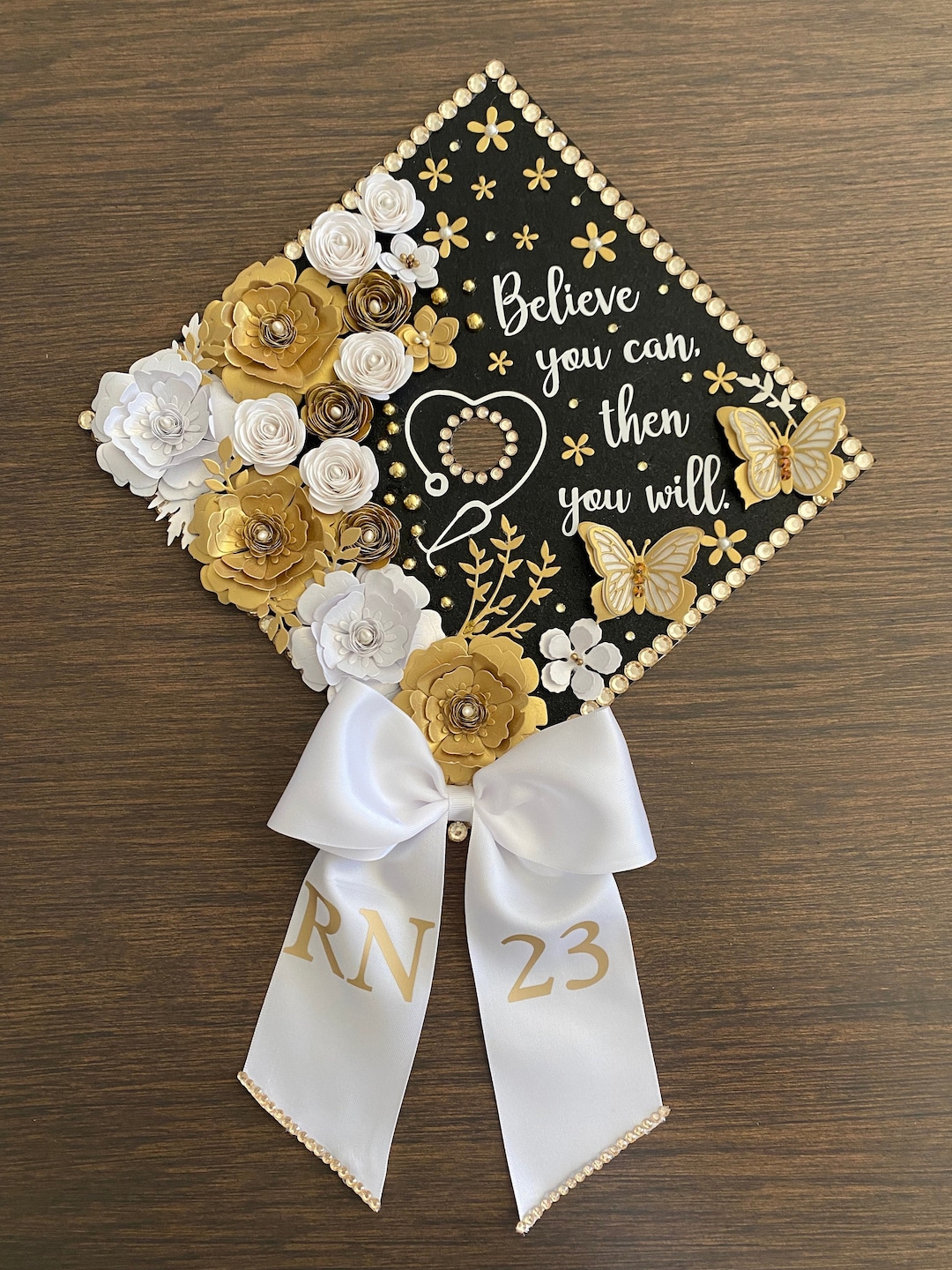 Custom Graduation Cap Topper Personalized Grad Cap Senior Class of Gift