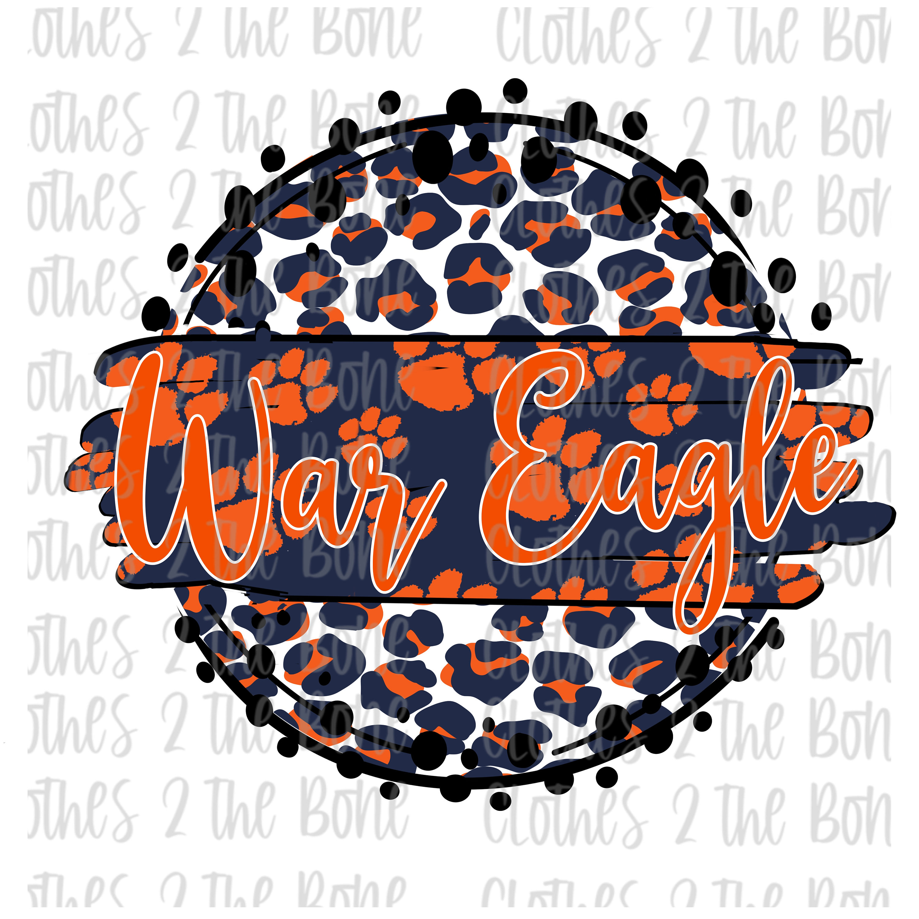 Auburn Tigers Football War Eagle Digital PNG Etsy