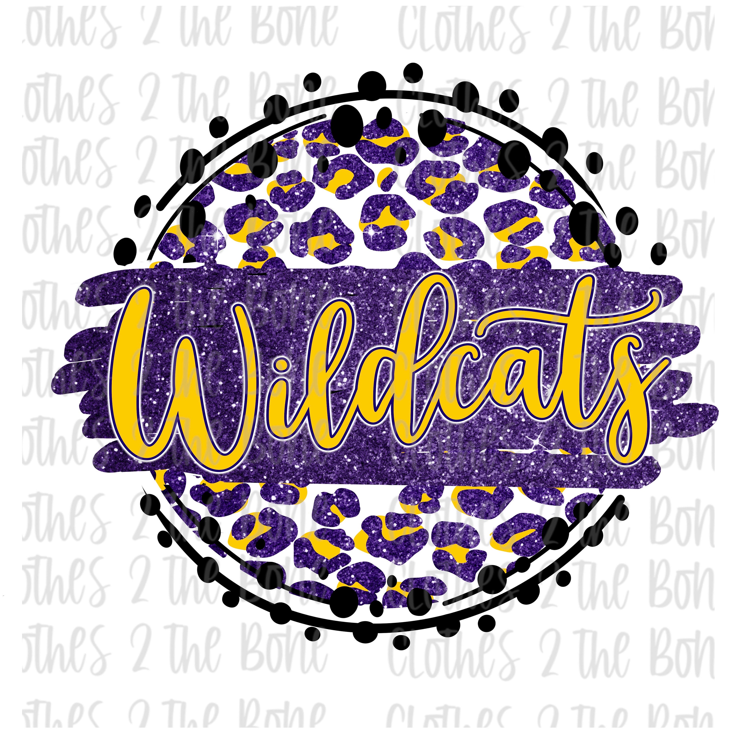 Purple Gold Wildcats Digital PNG - Etsy