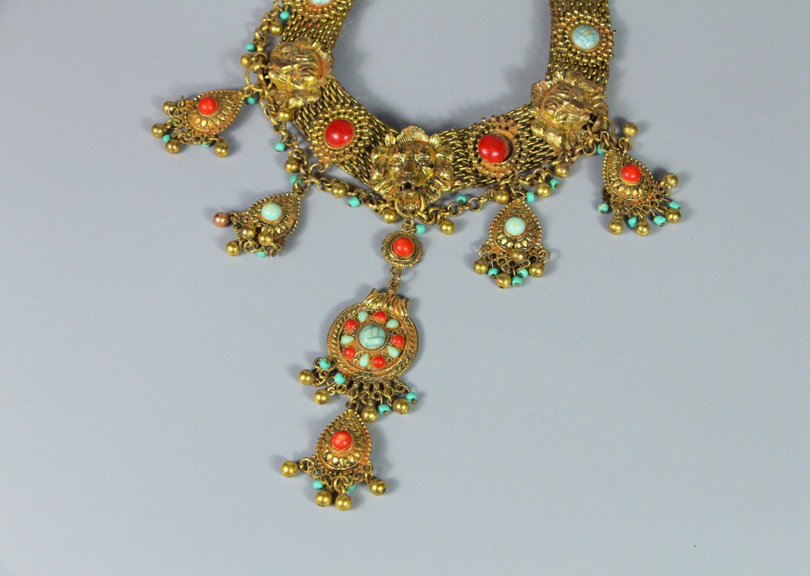 Ancient Chinese Collection Gilt Gold Necklace with Etsy