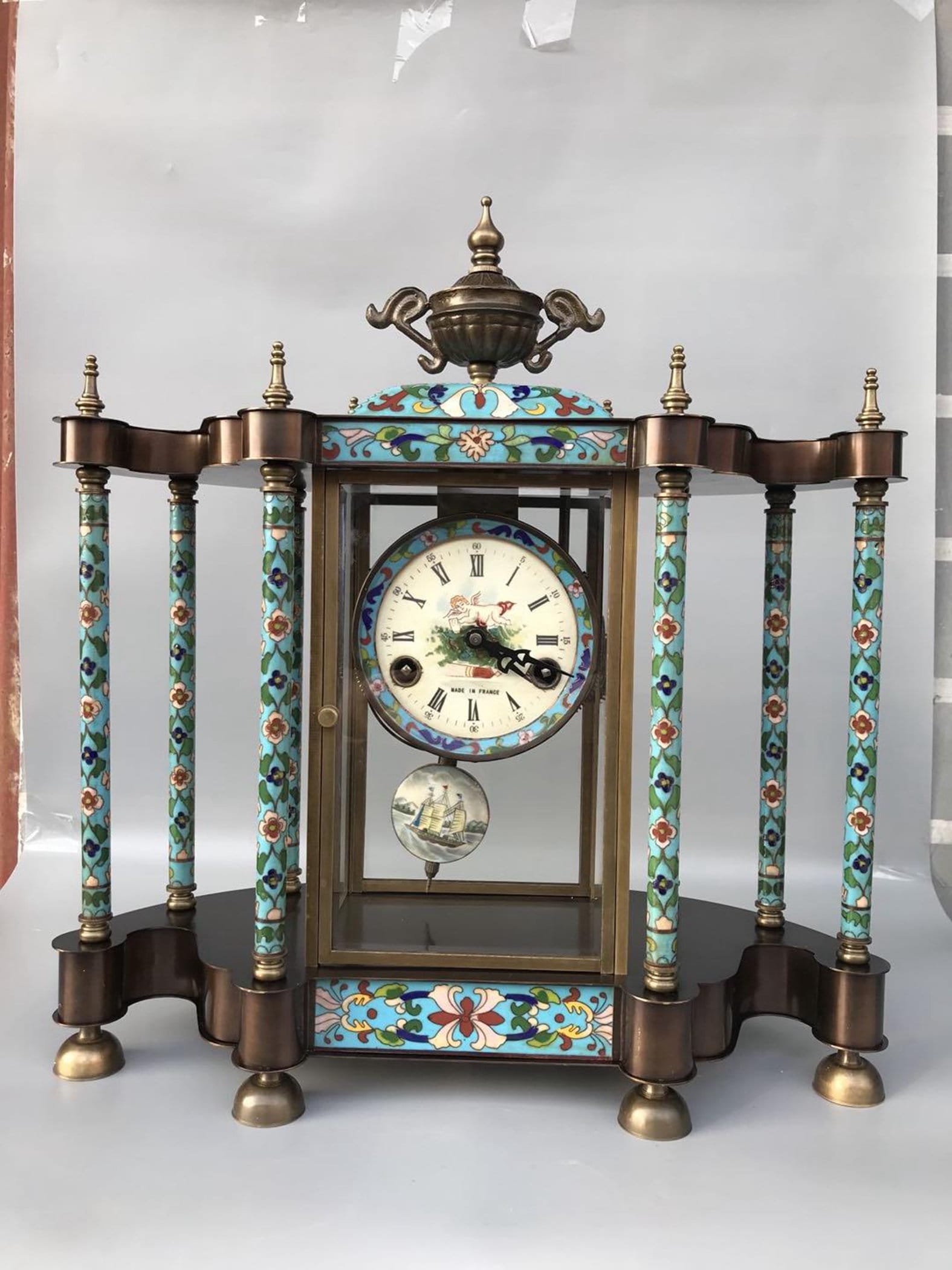 Collection of Chinese antique enamel mechanical ancient clocks Etsy