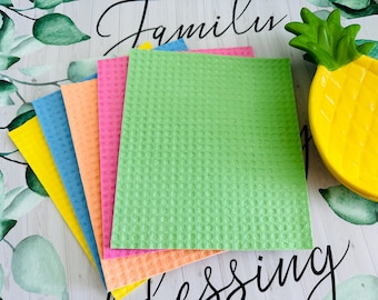 Set of 5  Swedish Dishcloth for Kitchen, Absorbent Sponge Dishcloth for Counters & Washing Dishes
