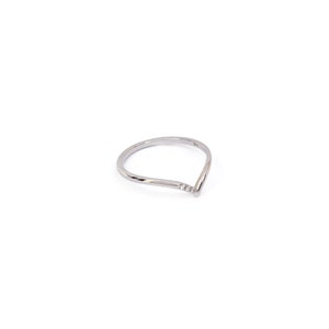 Diamond Gold Ring / 0.015 CT Diamond / Solid Gold White 14k / Diamond / Promise Ring / Gift For Her image 2