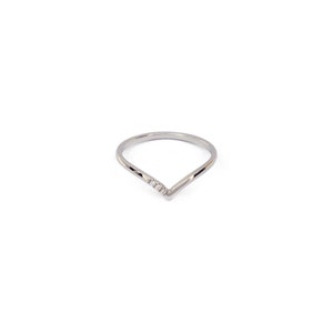 Diamond Gold Ring / 0.015 CT Diamond / Solid Gold White 14k / Diamond / Promise Ring / Gift For Her image 7
