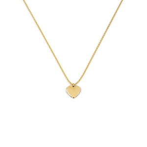 Gold Heart Pendant, 14K Gold Pendant, Yellow Gold, Small Love Pendant, Solid Gold Pendant, Girlfriend Gift, Romantic Jewelry image 3