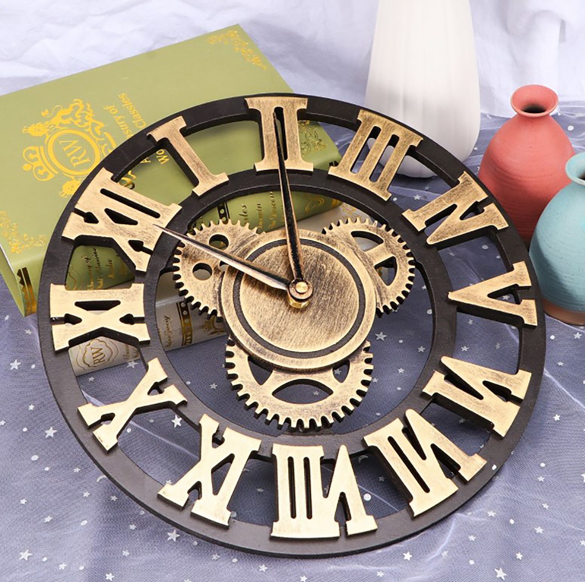 Industrial Gear Wall Clock Decorative Retro Wall Clock Etsy UK