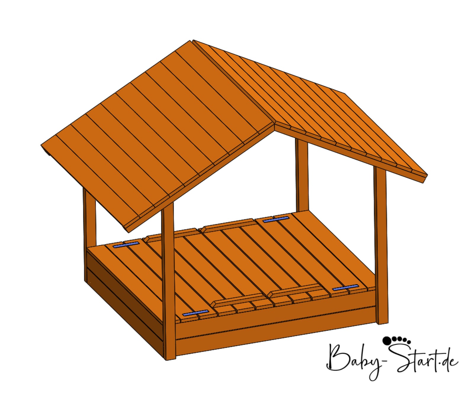 Sandbox With Bench, Roof and Cover/ DIY / Stepbystep Building