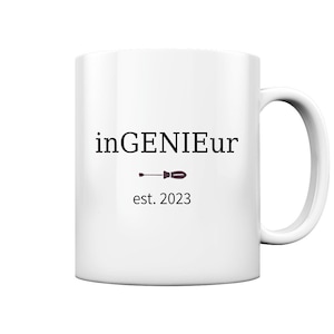 Tasse inGENIEeur mit Jahreszahl - Geschenk für Ingenieure - Abschluss - Bachelor - Master  - Student - Weihnachten - Geburtstag