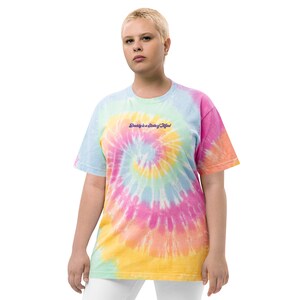 Daddy is a State of Mind Oversized Tie-Dye T-Shirt | Pedro Pascal | Embroidered | The Mandalorian | Narcos | Space Daddy | Shirt | Tie Dye
