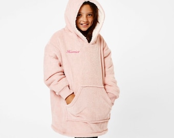 Kinder Unisex personalisierter Plüsch übergroßer Hoodie