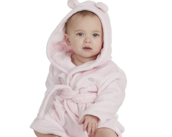 Robe de chambre personnalisée à capuche pour bébé