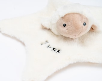 Babies personalised unisex recycled Lamb comforter