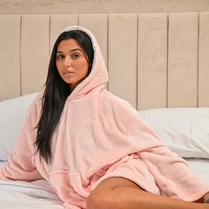 Felpa oversize in peluche personalizzata da donna