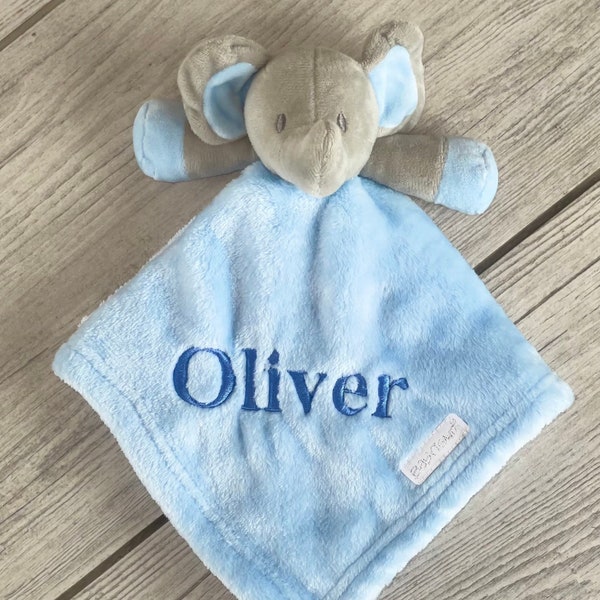 Babies personalised elephant comforter