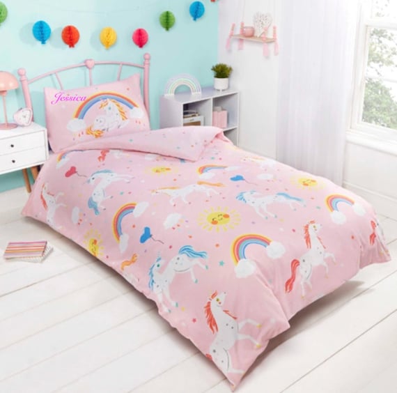 Dark Rainbow Unicorn Duvet Set 