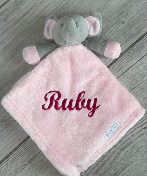 Babies Personalised Elephant Comforter Etsy Canada