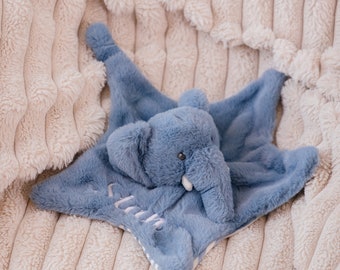 Babies personalised unisex recycled elephant comforter