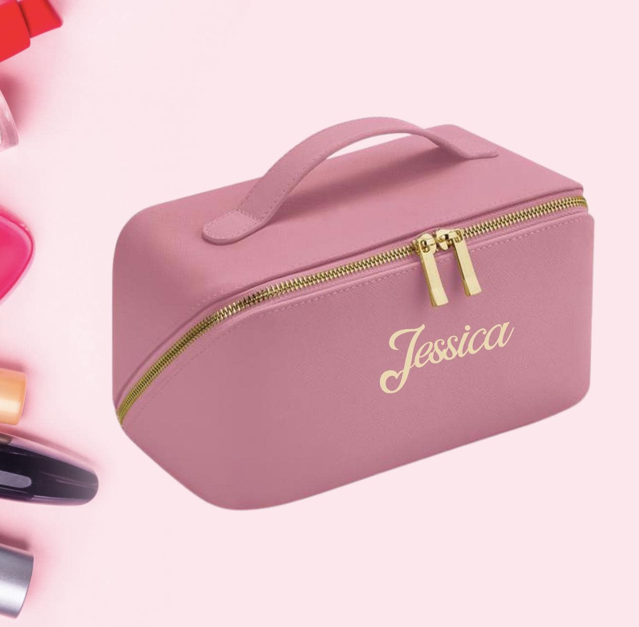 Ladies open flat personalised accessories bag