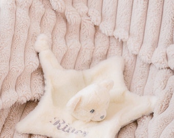 Babies personalised unisex recycled bear comforter