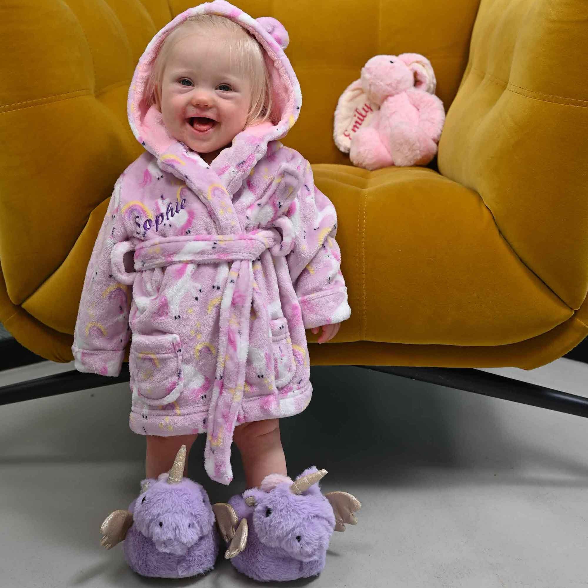 Unicorn bathrobe online and slippers