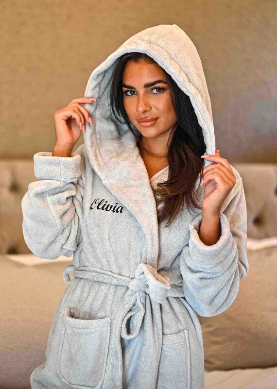 personalised dressing gown fluffy